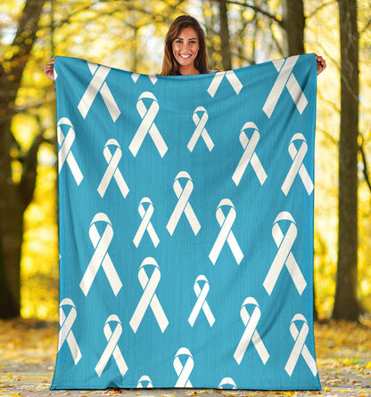 Liver cancer Pattern Print Design 01 Premium Blanket