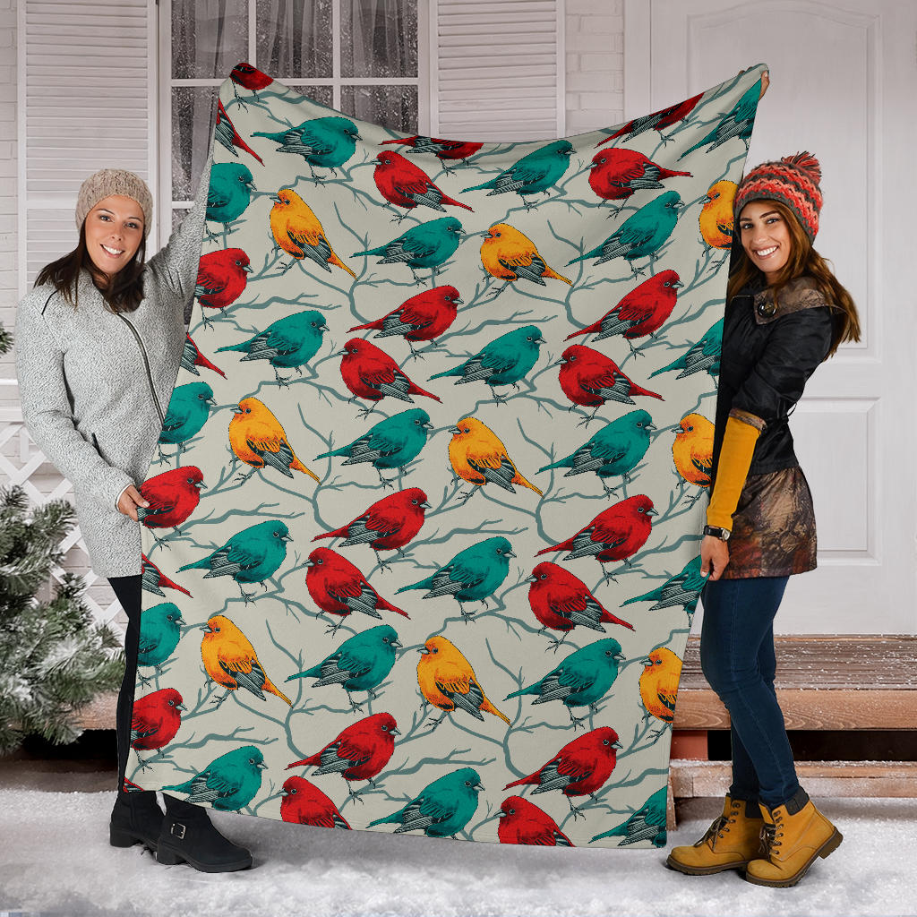 Birds Pattern Print Design 04 Premium Blanket
