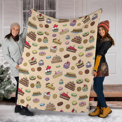 Cake Pattern Print Design 03 Premium Blanket