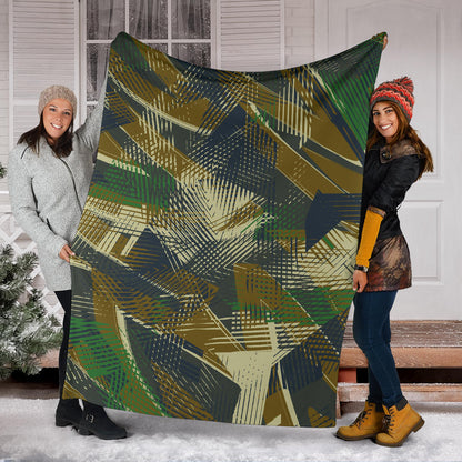 Military Camouflage Pattern Print Design 01 Premium Blanket