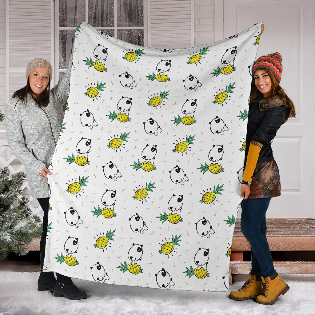 Bull Terriers Pattern Print Design 05 Premium Blanket