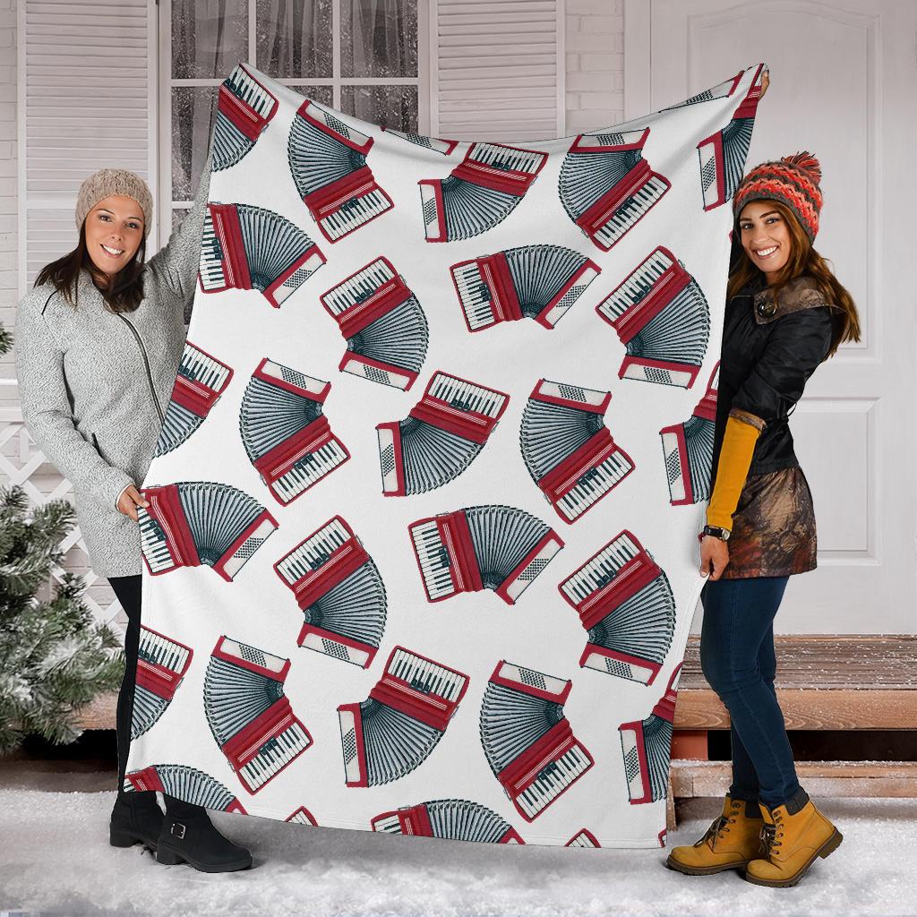 Accordion Pattern Print Design 03 Premium Blanket