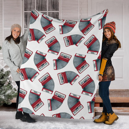 Accordion Pattern Print Design 03 Premium Blanket