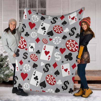 Casino Pattern Print Design 01 Premium Blanket