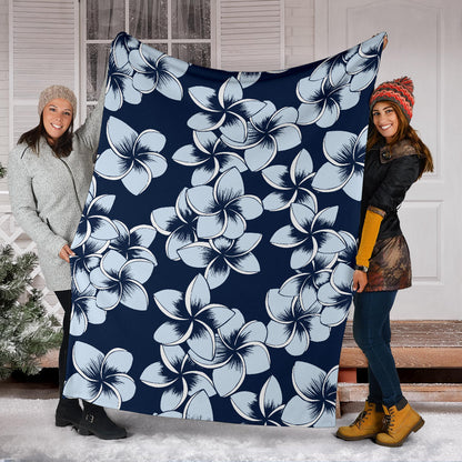 Plumeria Pattern Print Design A02 Premium Blanket