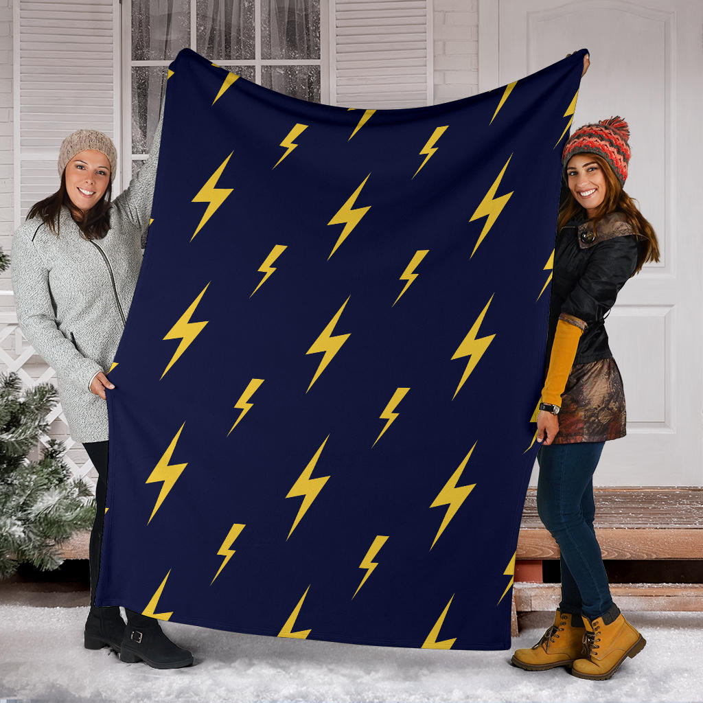 Lightning Thunder Pattern Print Design 03 Premium Blanket