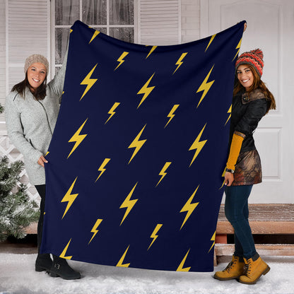 Lightning Thunder Pattern Print Design 03 Premium Blanket
