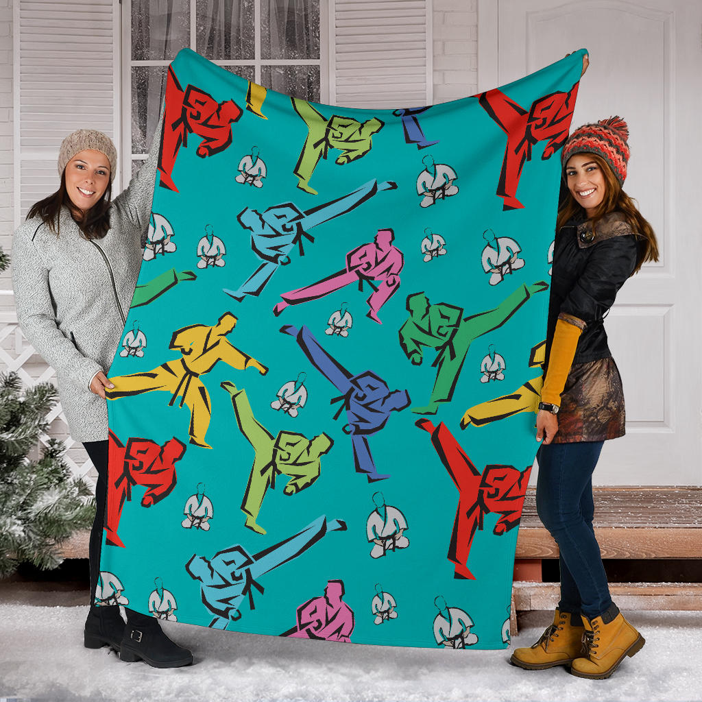 Judo Pattern Print Design 01 Premium Blanket