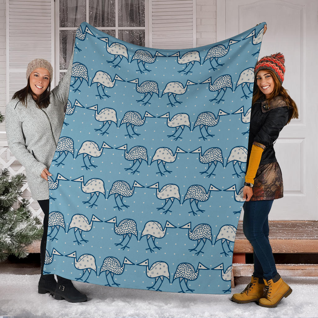 Emu Pattern Print Design 01 Premium Blanket