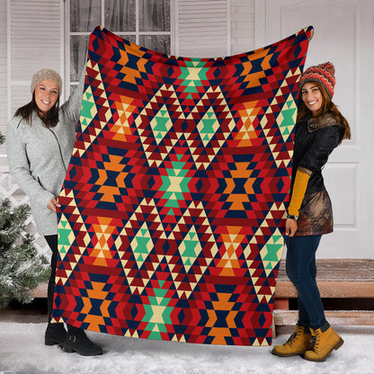 Native Pattern Print Design A07 Premium Blanket