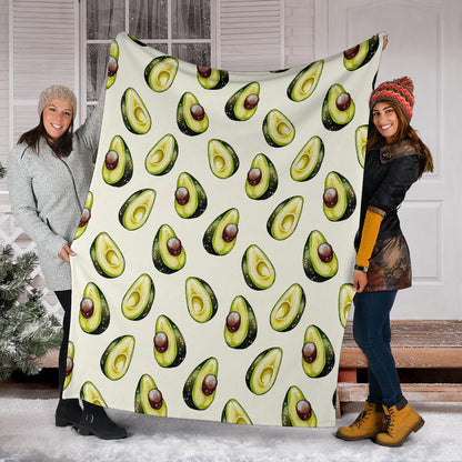 Avocado Pattern Print Design 01 Premium Blanket