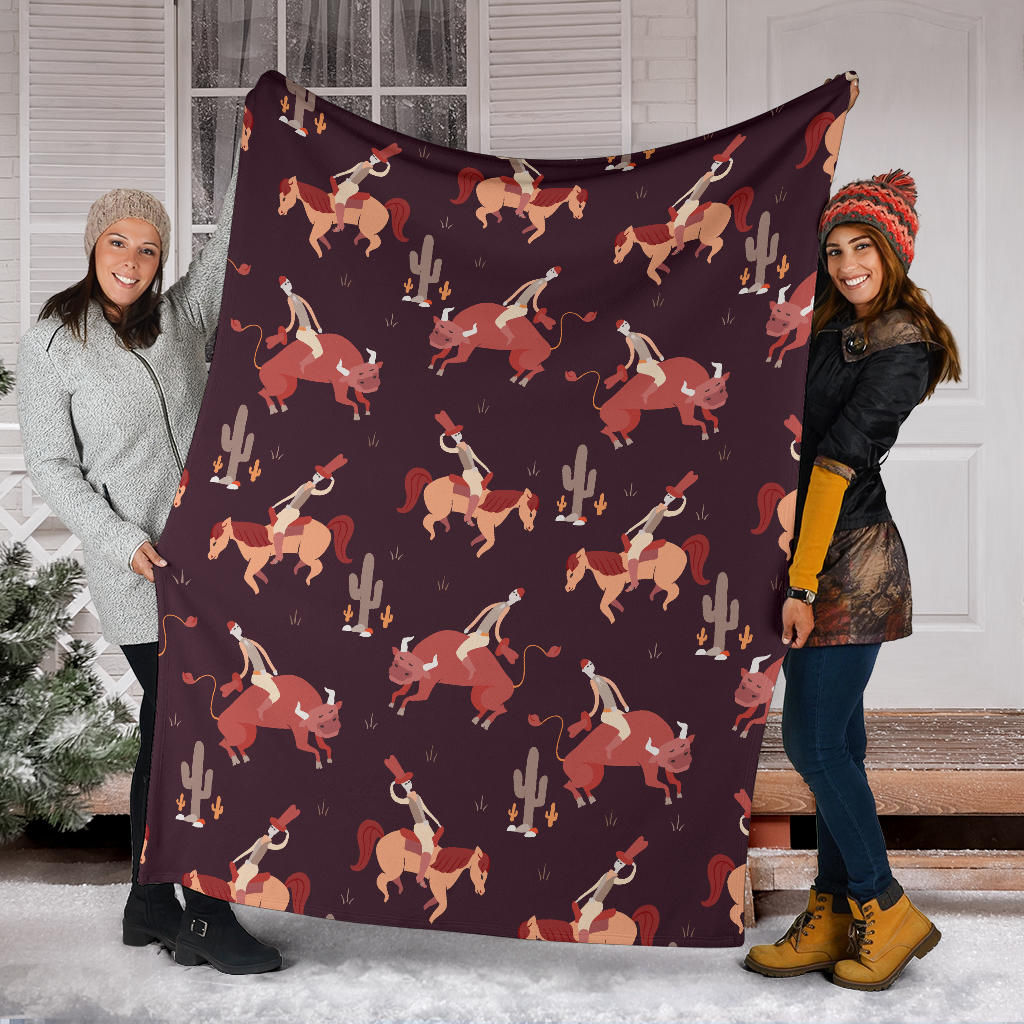 Rodeo Pattern Print Design A01 Premium Blanket