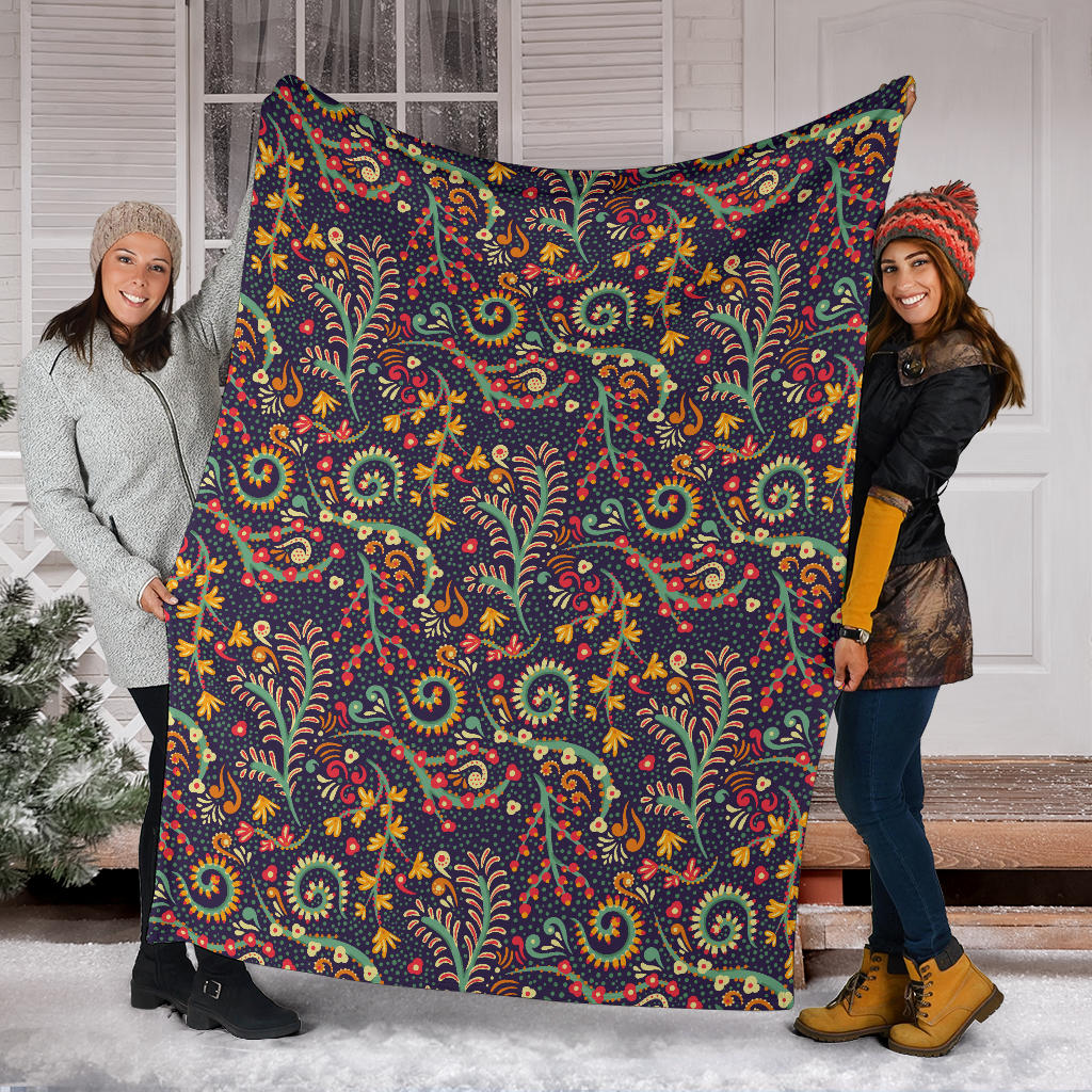 Bohemian Pattern Print Design 08 Premium Blanket