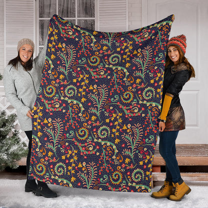 Bohemian Pattern Print Design 08 Premium Blanket