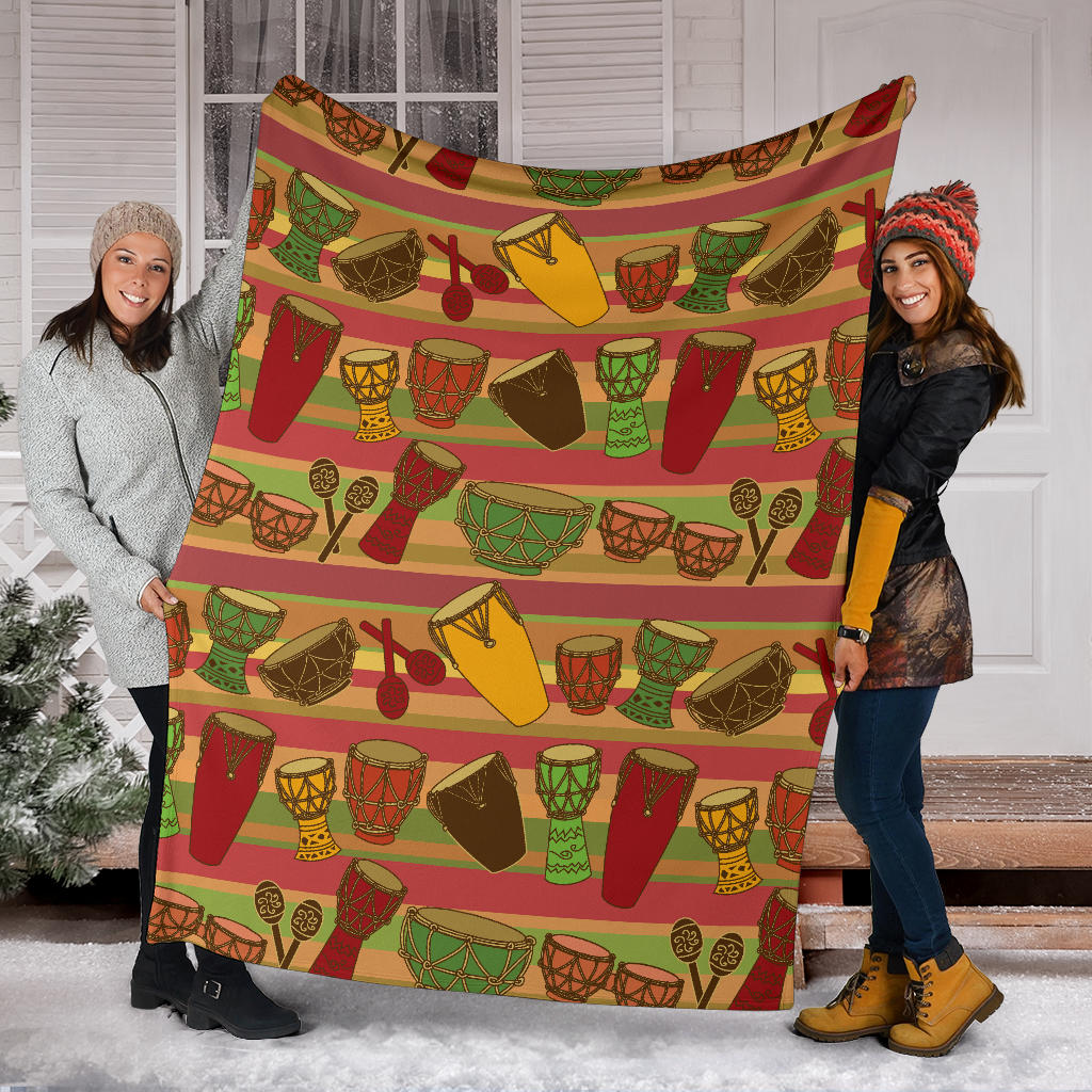Percussion Pattern Print Design 01 Premium Blanket