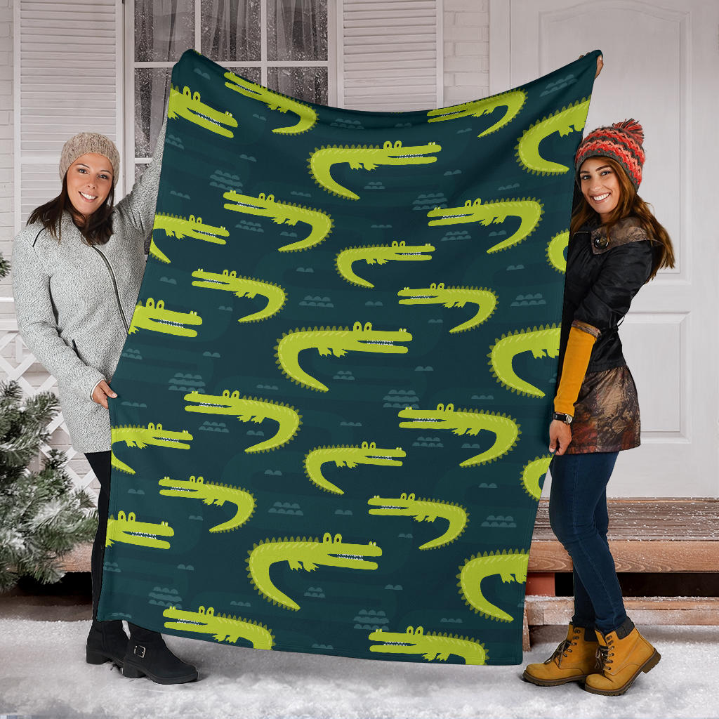 Alligator Pattern Print Design 03 Premium Blanket