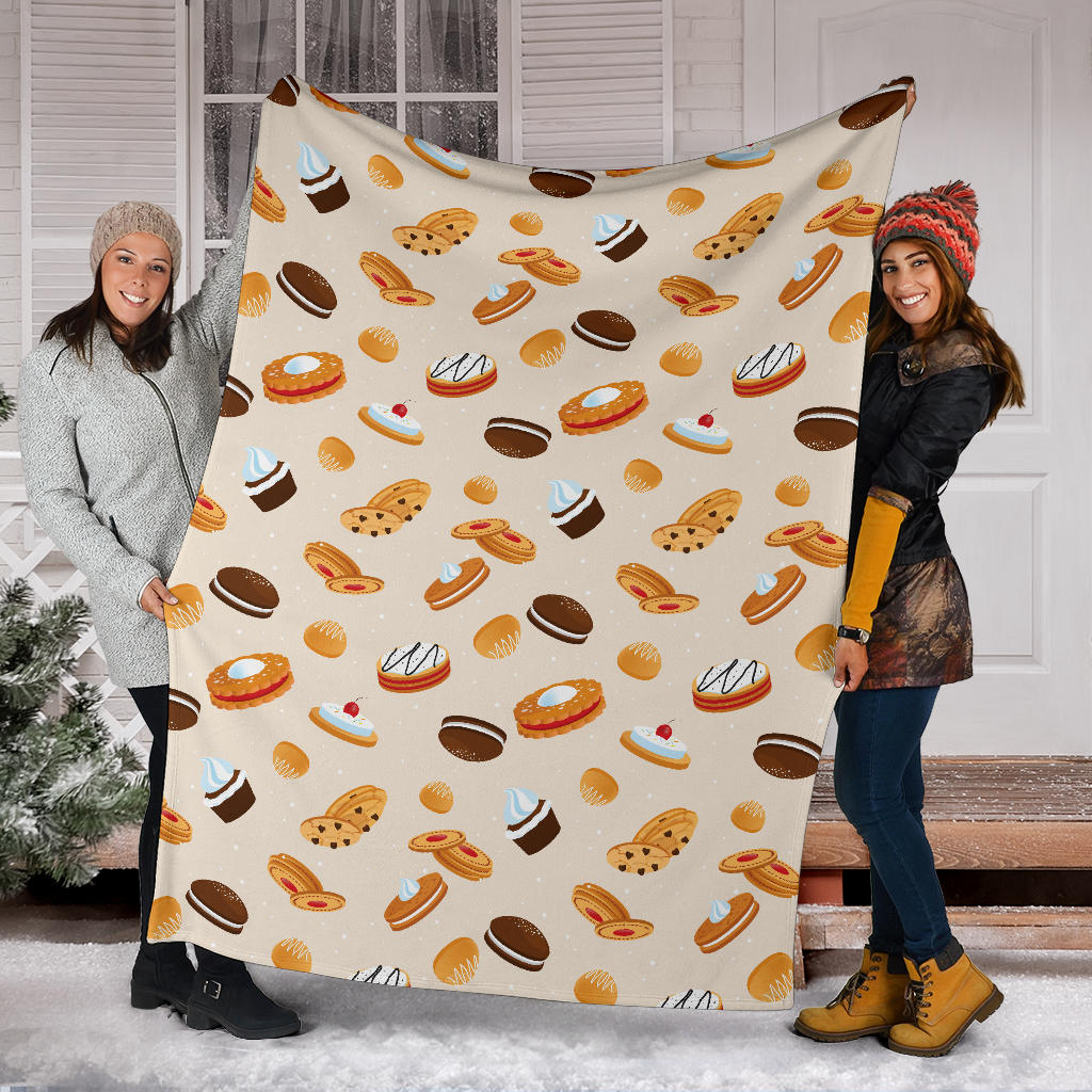 Biscuit Pattern Print Design 01 Premium Blanket