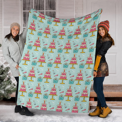Cake Pattern Print Design 06 Premium Blanket