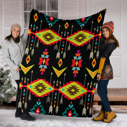 Native Pattern Print Design A05 Premium Blanket