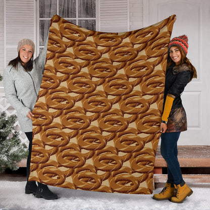 Bagel Pattern Print Design 02 Premium Blanket