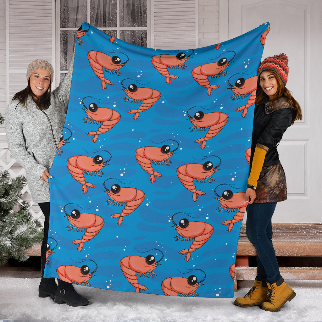 Prawn Cute Pattern Print Design 03 Premium Blanket
