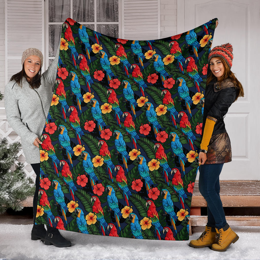 Parrot Pattern Print Design A01 Premium Blanket