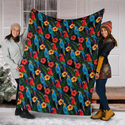 Parrot Pattern Print Design A01 Premium Blanket