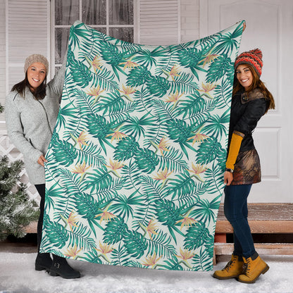 Bird Of Paradise Pattern Print Design 05 Premium Blanket