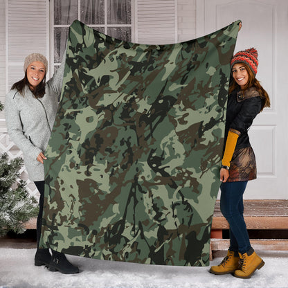 Camouflage Pattern Print Design 06 Premium Blanket