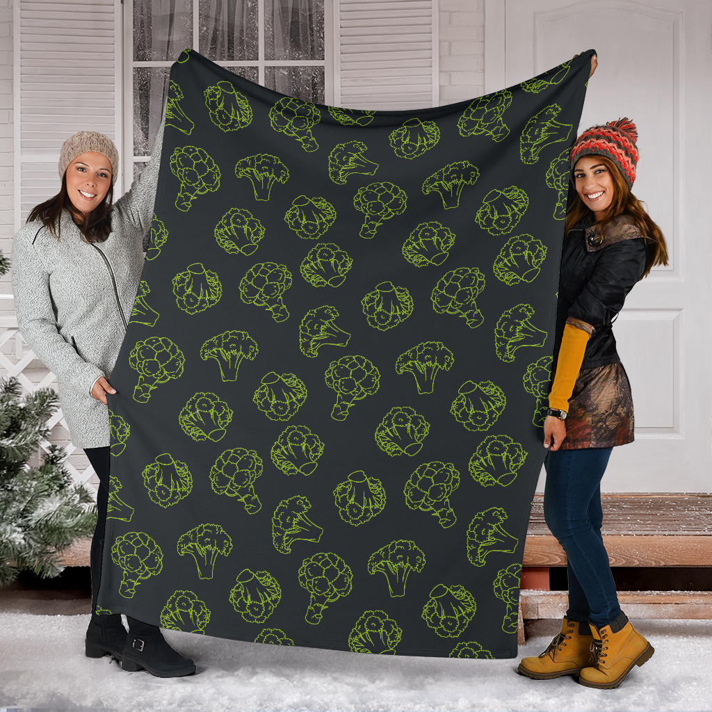 Broccoli Pattern Print Design 01 Premium Blanket