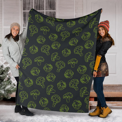 Broccoli Pattern Print Design 01 Premium Blanket