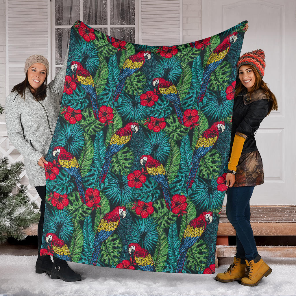Parrot Pattern Print Design A05 Premium Blanket