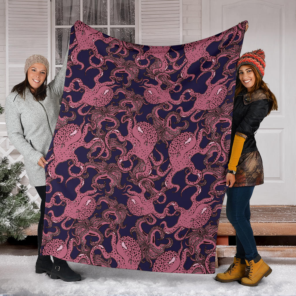 Octopus Pattern Print Design A03 Premium Blanket