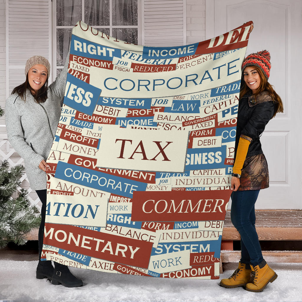 Accounting Financial Pattern Print Design 01 Premium Blanket