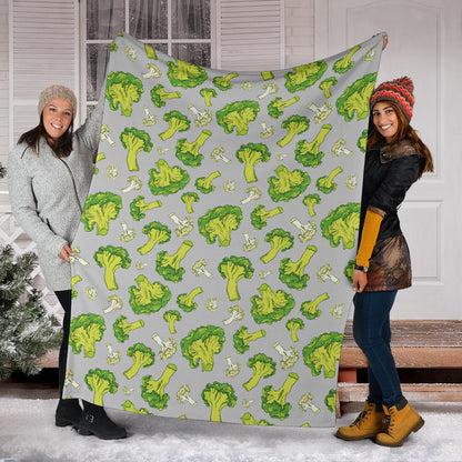 Broccoli Pattern Print Design 03 Premium Blanket