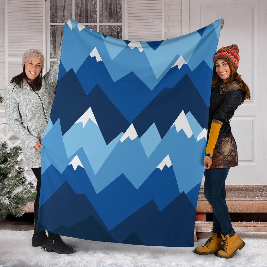 Mountain Pattern Print Design 04 Premium Blanket