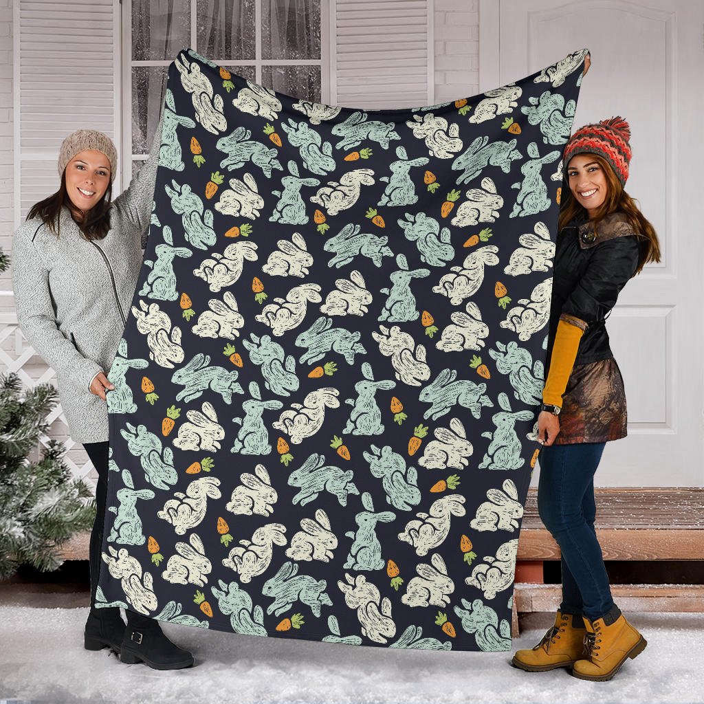 Bunny Pattern Print Design 04 Premium Blanket