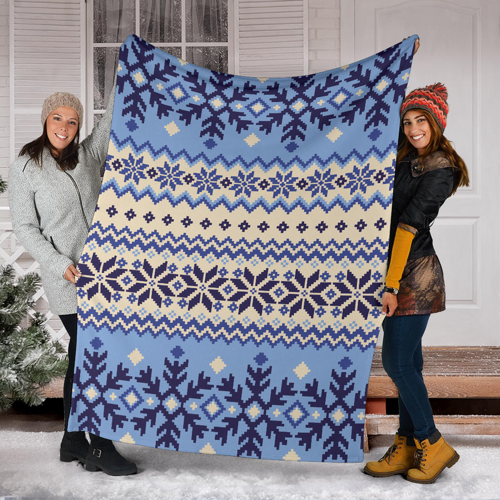 Nordic Pattern Print Design A03 Premium Blanket