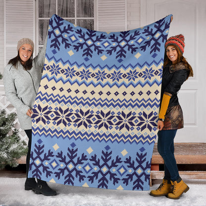 Nordic Pattern Print Design A03 Premium Blanket