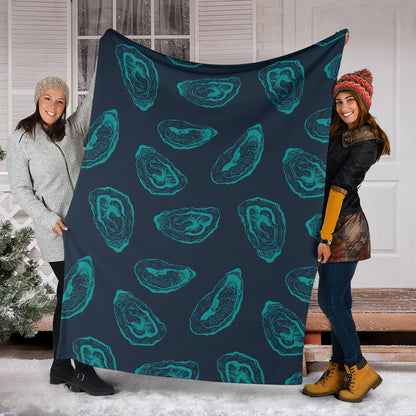 Oyster Pattern Print Design 01 Premium Blanket