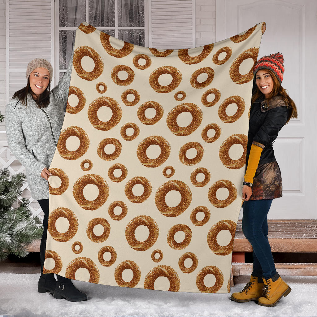 Bagel Pattern Print Design 01 Premium Blanket