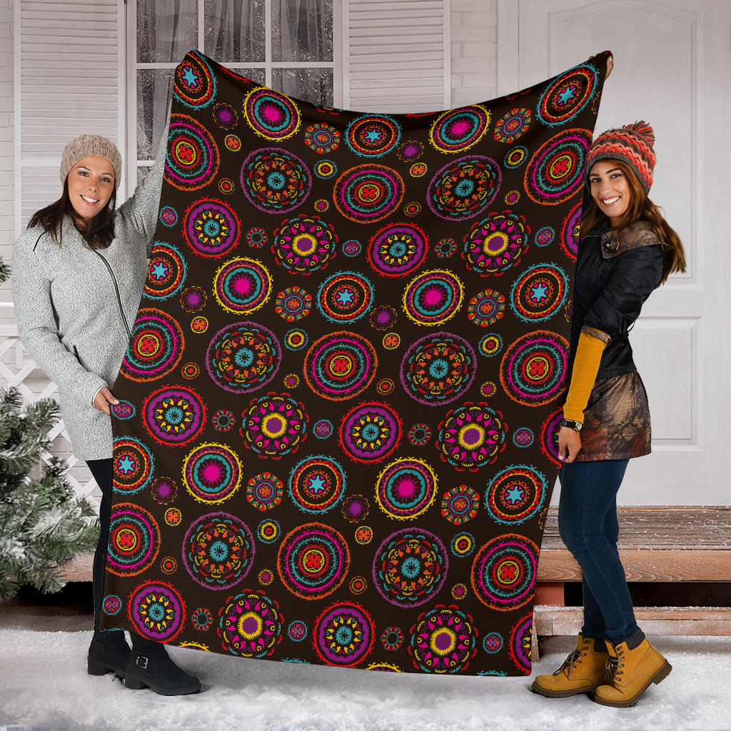 Bohemian Pattern Print Design 01 Premium Blanket