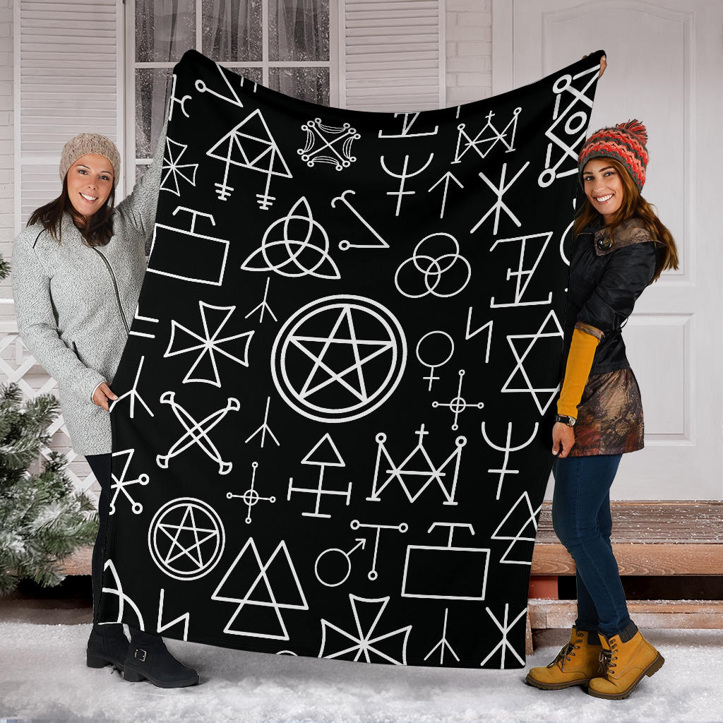 Pentagram Pattern Print Design A02 Premium Blanket