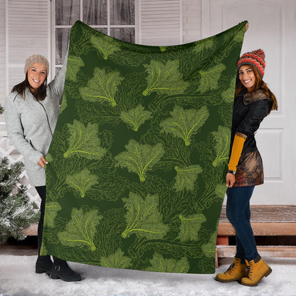 Kale Pattern Print Design 01 Premium Blanket