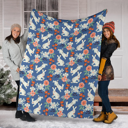 Bunny Pattern Print Design 07 Premium Blanket