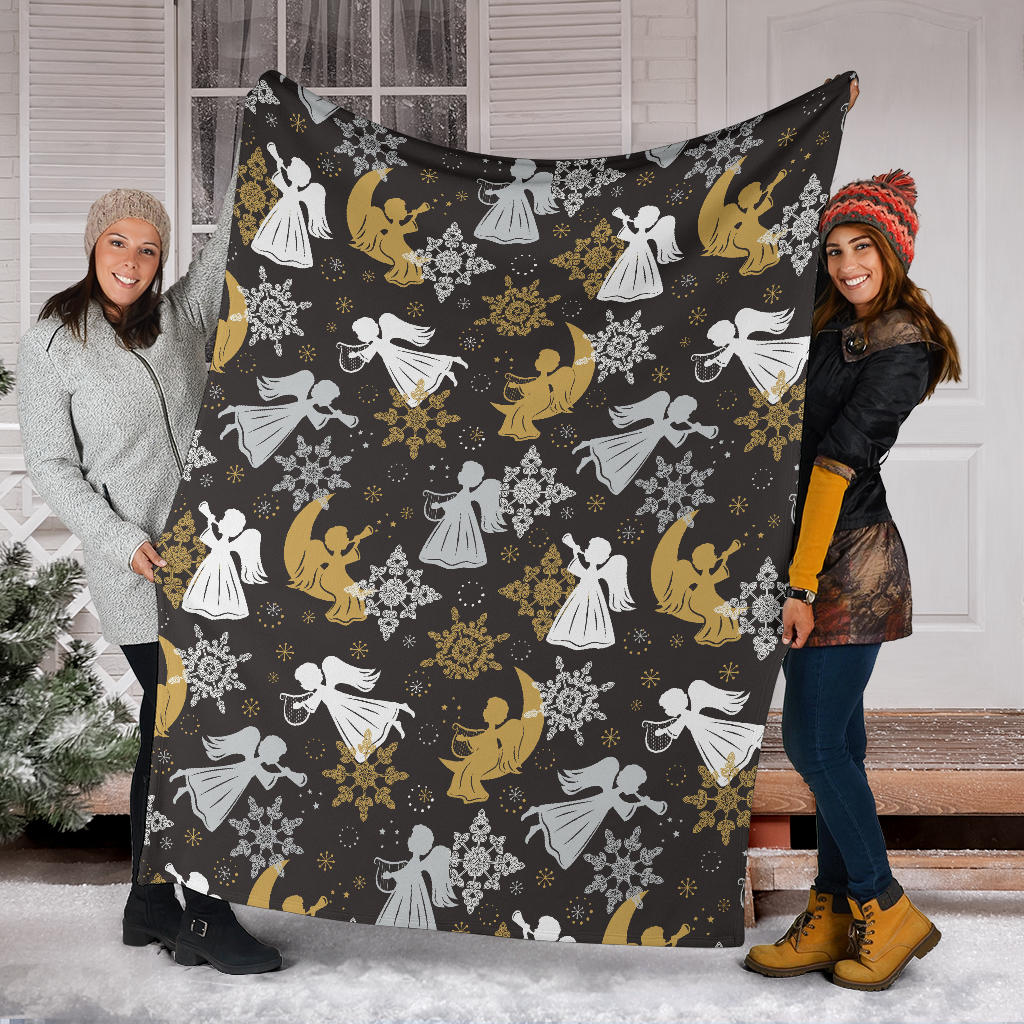 Angel Pattern Print Design 04 Premium Blanket