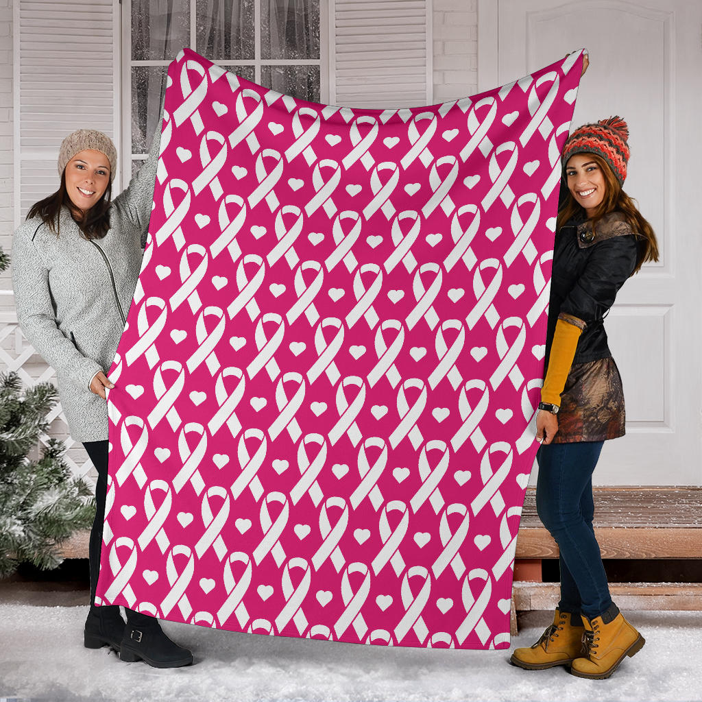 Breast cancer Pattern Print Design 05 Premium Blanket