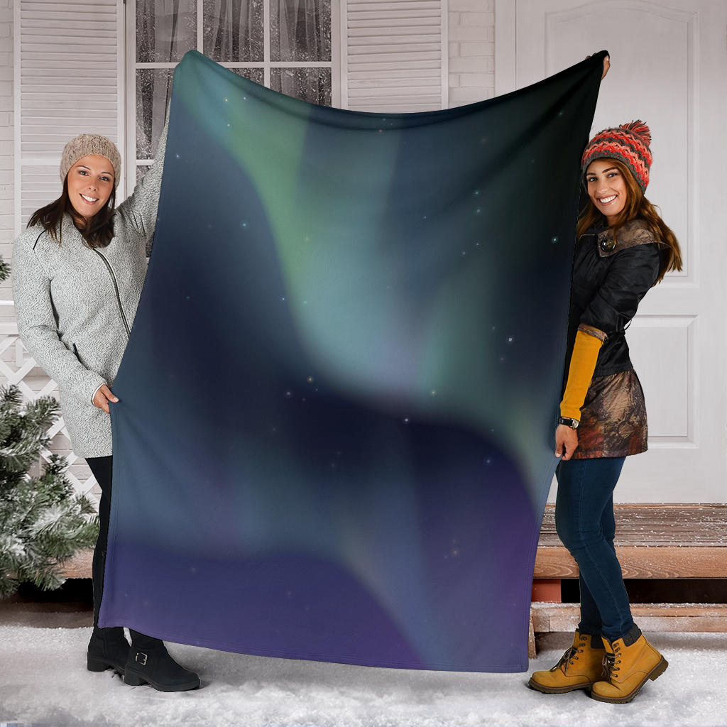Aurora Borealis Pattern Print Design 01 Premium Blanket