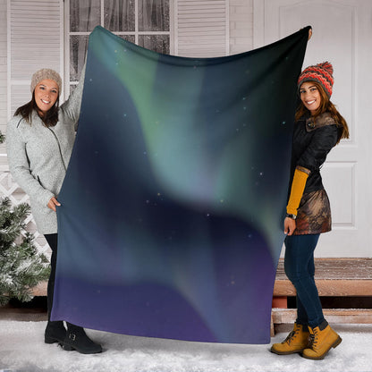 Aurora Borealis Pattern Print Design 01 Premium Blanket