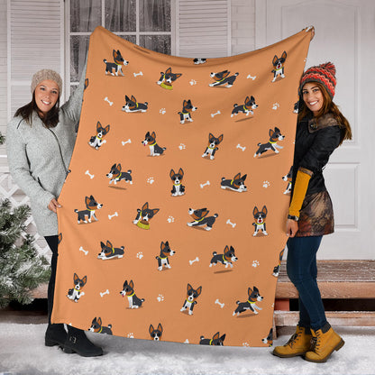 Basenji Pattern Print Design 01 Premium Blanket